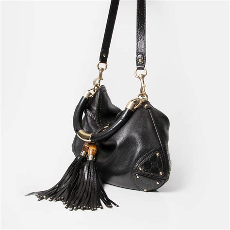 gucci bamboo hobo bag|Gucci hobo bag with tassels.